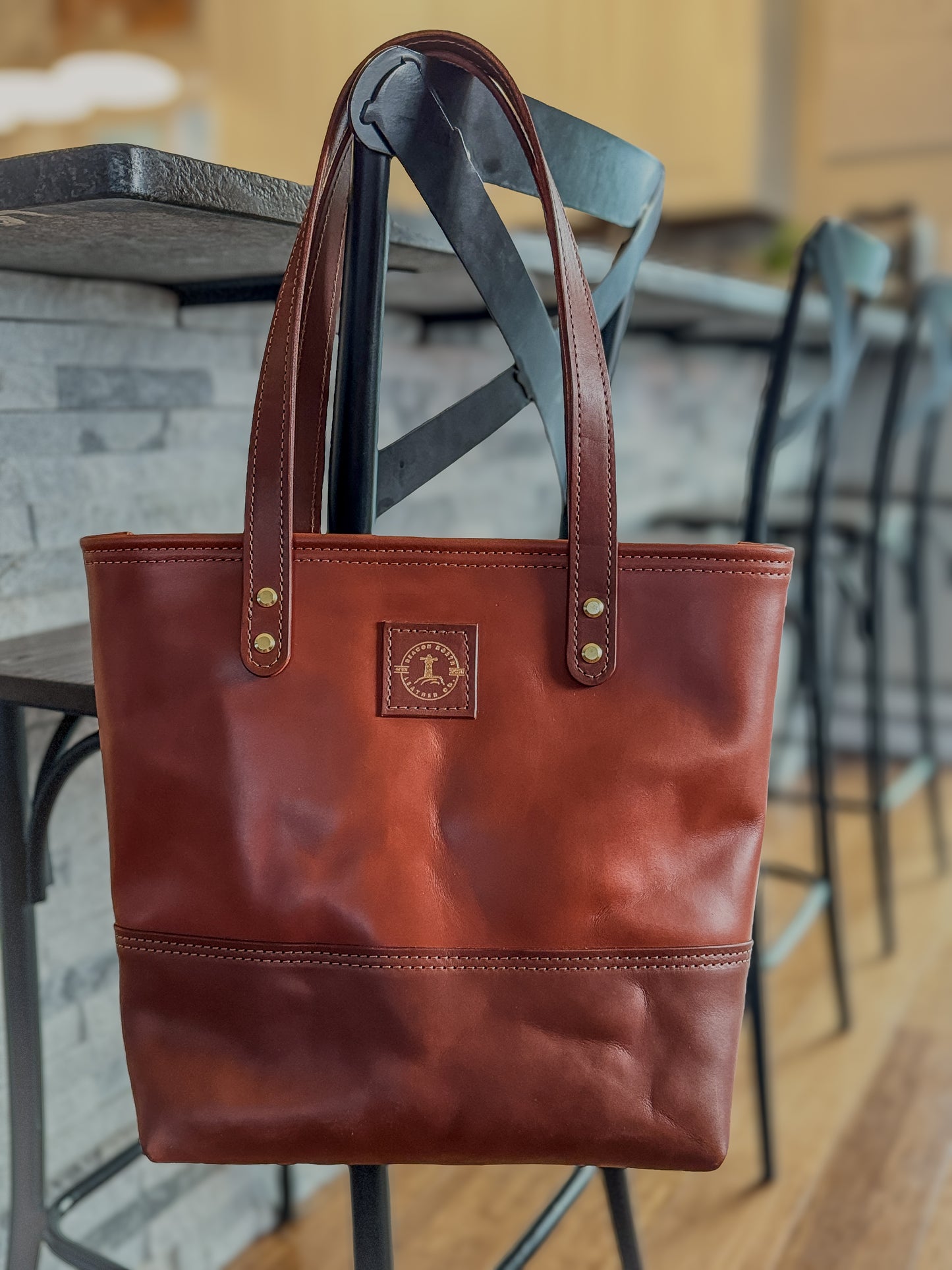 The Beacon Market Tote Bag - Chestnut/Medium Brown